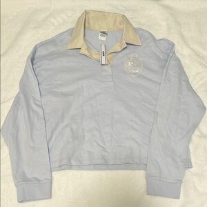 Women's Light Blue Collard Long Sleeve